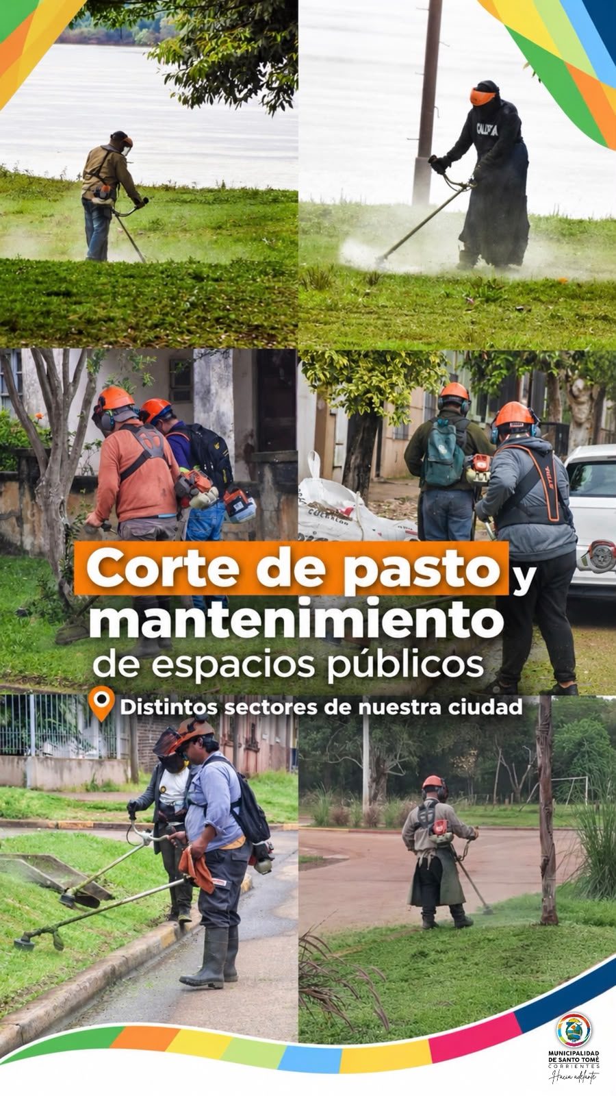 Santo Tomé avanza con el corte de pasto en la ciudad