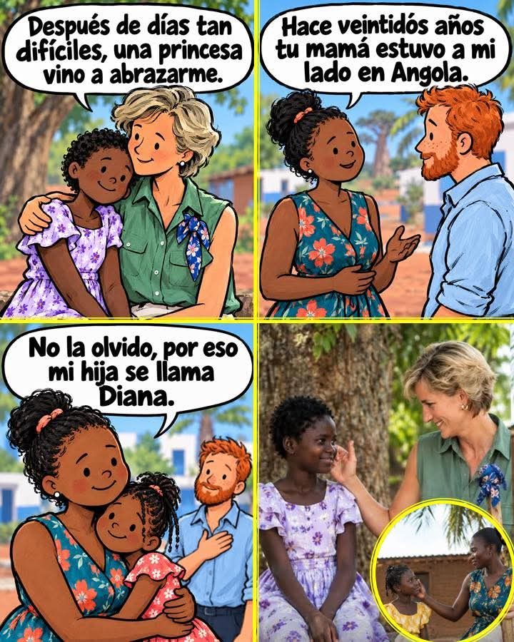 La angoleña que Diana abrazó en 1997 llamó Diana a su hija