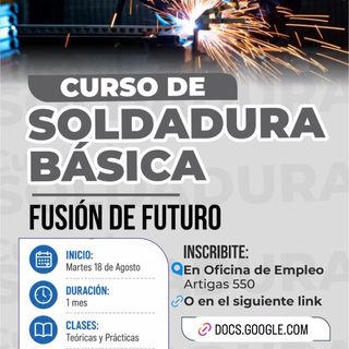 Abren inscripción a curso gratuito de soldadura básica