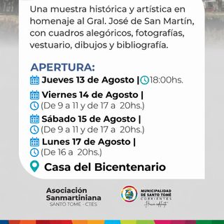 Muestra homenaje a San Martín en la Casa del Bicentenario