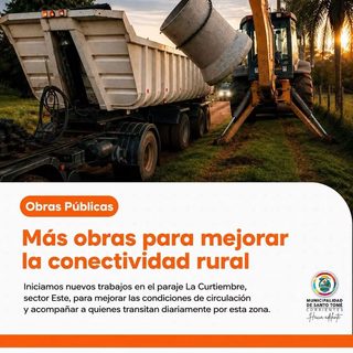 Avanzan obras viales en la zona rural de La Curtiembre