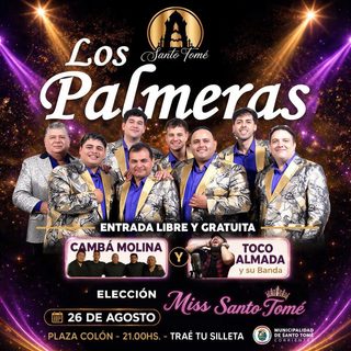 Santo Tomé festeja su aniversario con Los Palmeras