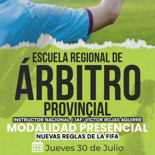 Vuelve la Escuela Regional de Árbitros con clases el jueves