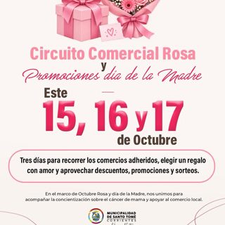 Circuito Comercial Rosa: descuentos y sorteos del 15 al 17 de octubre