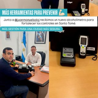 Santo Tomé suma un nuevo alcoholímetro para controles viales