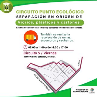 El municipio suma un circuito de puntos ecológicos