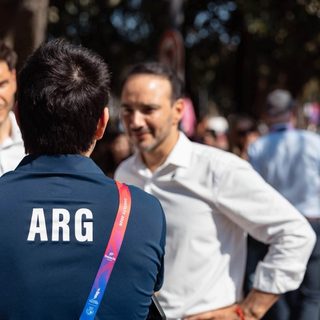 Valdés viajó a Rosario a alentar a atletas correntinos