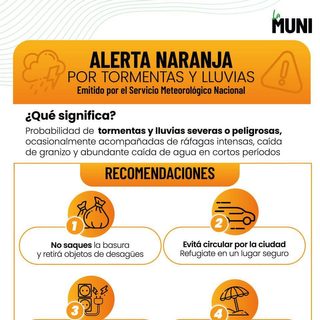 Alerta naranja por tormentas fuertes para hoy