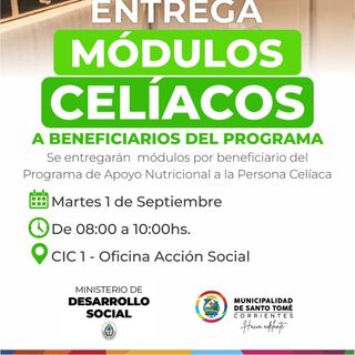 Entregan módulos alimentarios para celíacos el martes