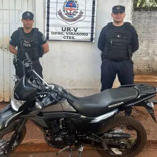 Recuperan en Virasoro una moto Honda robada de una vereda