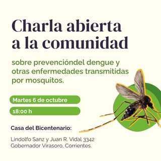 Charla abierta sobre dengue y otras enfermedades transmitidas por mosquitos
