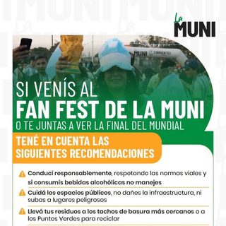 Recomendaciones y cambios de servicios para la final del Mundial