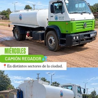 Santo Tomé: el camión regador recorre la ciudad este miércoles