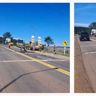Bachean la Ruta 71 en Colonia Liebig por el desvío de la Ruta 14