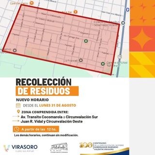 Cambia el horario de recolección en diez barrios