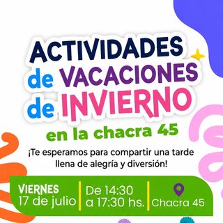 Vacaciones de invierno: jornada recreativa en la chacra 45