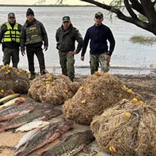 Secuestran cinco mallones y ocho peces en un control de veda en Corrientes