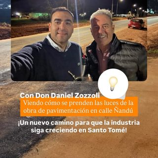 Santo Tomé suma iluminación en la obra de calle Ñandú