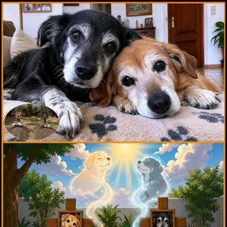 Dos perros inseparables fallecieron juntos tras años de vivir unidos