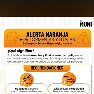 Alerta naranja por tormentas fuertes este sábado