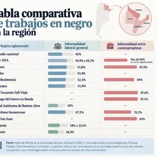 La informalidad laboral supera el 80% entre los cuentapropistas del NEA