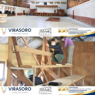 El municipio avanza con obras en el Gimnasio Dr. Aquino