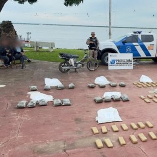 Prefectura secuestró casi 177 kilos de marihuana en Corrientes y Misiones