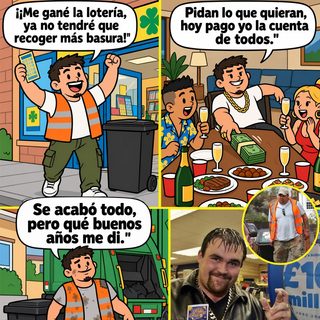 Ganó 10 millones de libras, lo gastó todo y volvió a juntar basura