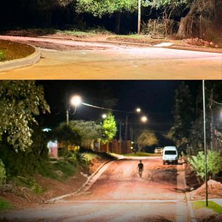 Barrio Piñeral suma nuevo alumbrado en calle Padre Idoy