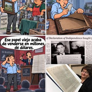 Compró un cuadro por 4 dólares y halló un tesoro