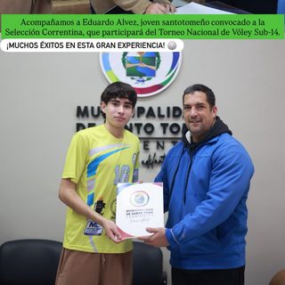 Un joven de Santo Tomé fue convocado a la Selección de vóley