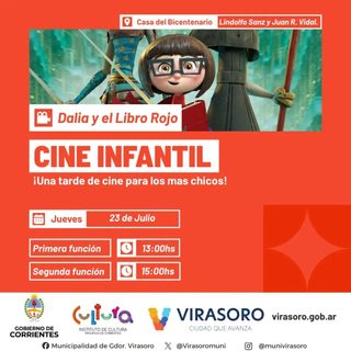 Cine infantil gratis: proyectan "Dalia y el Libro Rojo"