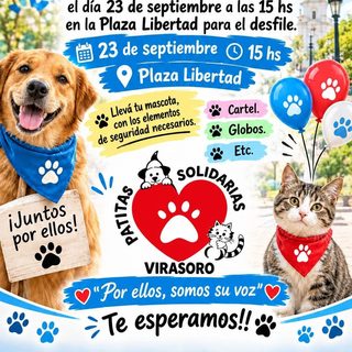 Virasoro celebra sus 100 años con una marcha de mascotas