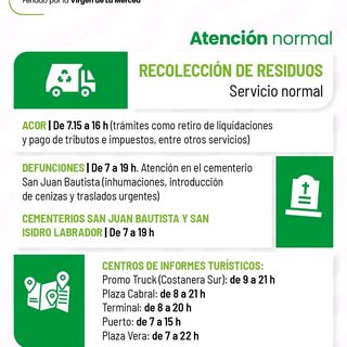 Cómo funcionan los servicios municipales por el asueto