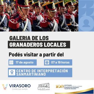 Abre una muestra sobre los Granaderos locales en la Plaza San Martín