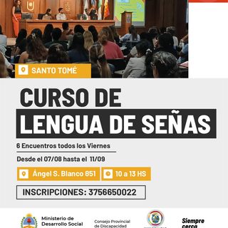 Abren inscripción a un curso de lengua de señas