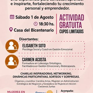 Segundo encuentro para mujeres emprendedoras, este sábado
