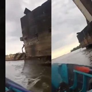 Un remolcador paraguayo chocó contra el puente Belgrano y dañó un pilote