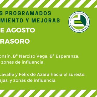 DPEC anuncia cortes de luz en Virasoro esta semana