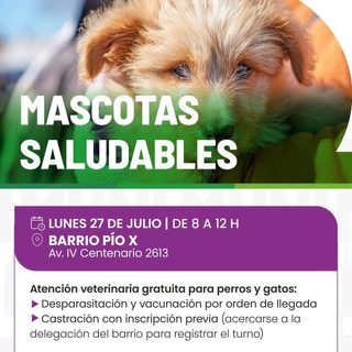 Vuelven los operativos barriales con atención gratis a vecinos y mascotas