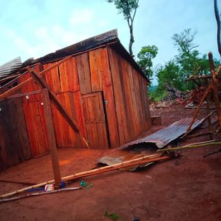 Temporal en Alecrín: siete casas sin techo y un reclamo a Asuntos Guaraníes