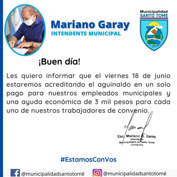 Acreditacion de aguinaldo