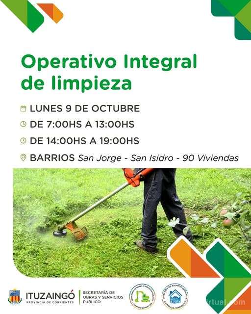 Operativo integral de limpieza