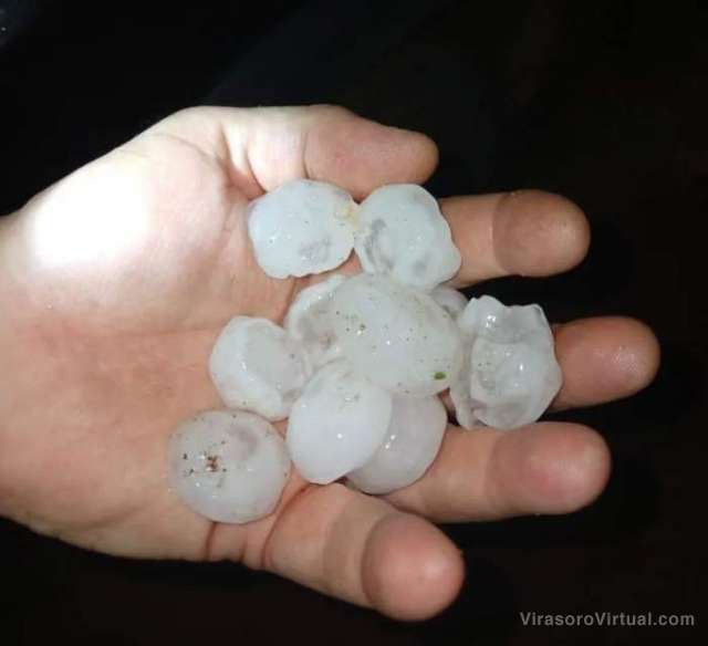 El interior de Corrientes sufrió la caída de granizo y fuertes vientos