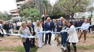 Inauguraron mejoras integrales y puesta en valor de la plazoleta Piragine Niveyro