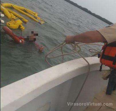 Prefectura rescató a un hombre que cayó al río Paraná cuando realizaba parapente