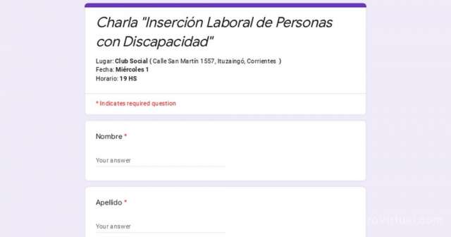 Capacitación en inserción laboral de personas con discapacidad