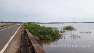 En Santo Tomé socavó un puente y la lluvia en Alvear complicó a 75 familias