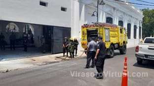 Un principio de incendio se registró este viernes en el Ministerio de Seguridad de Corrientes,