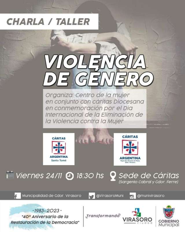 El viernes 24/11 te invitamos a participar de una charla/taller sobre violencia de género
